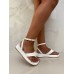          Sandália Flatform Papete Feminina Branco - Sandália - Levit Calçados