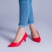   Sapato Scarpin Feminino Sobressalto Salto Fino Baixo Verniz Vermelho - Sapato - Levit Calçados