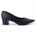 Sapato Scarpin Feminino Sobressalto Salto Quadrado Napa Preto -  - Levit Calçados