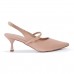 Scarpin Feminino Aberto Salto Fino Baixo 2 Fivelas Nude - Scarpin SS - Levit Calçados